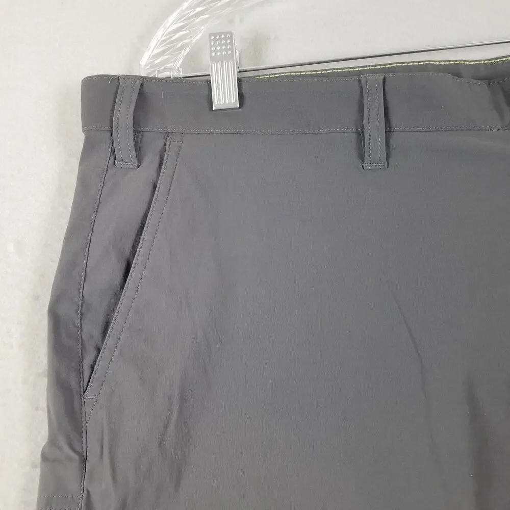 Eddie Bauer Shorts Mens 40 Gray Nylon Spandex Lightweight Outdoor Hiking Pocket‎
